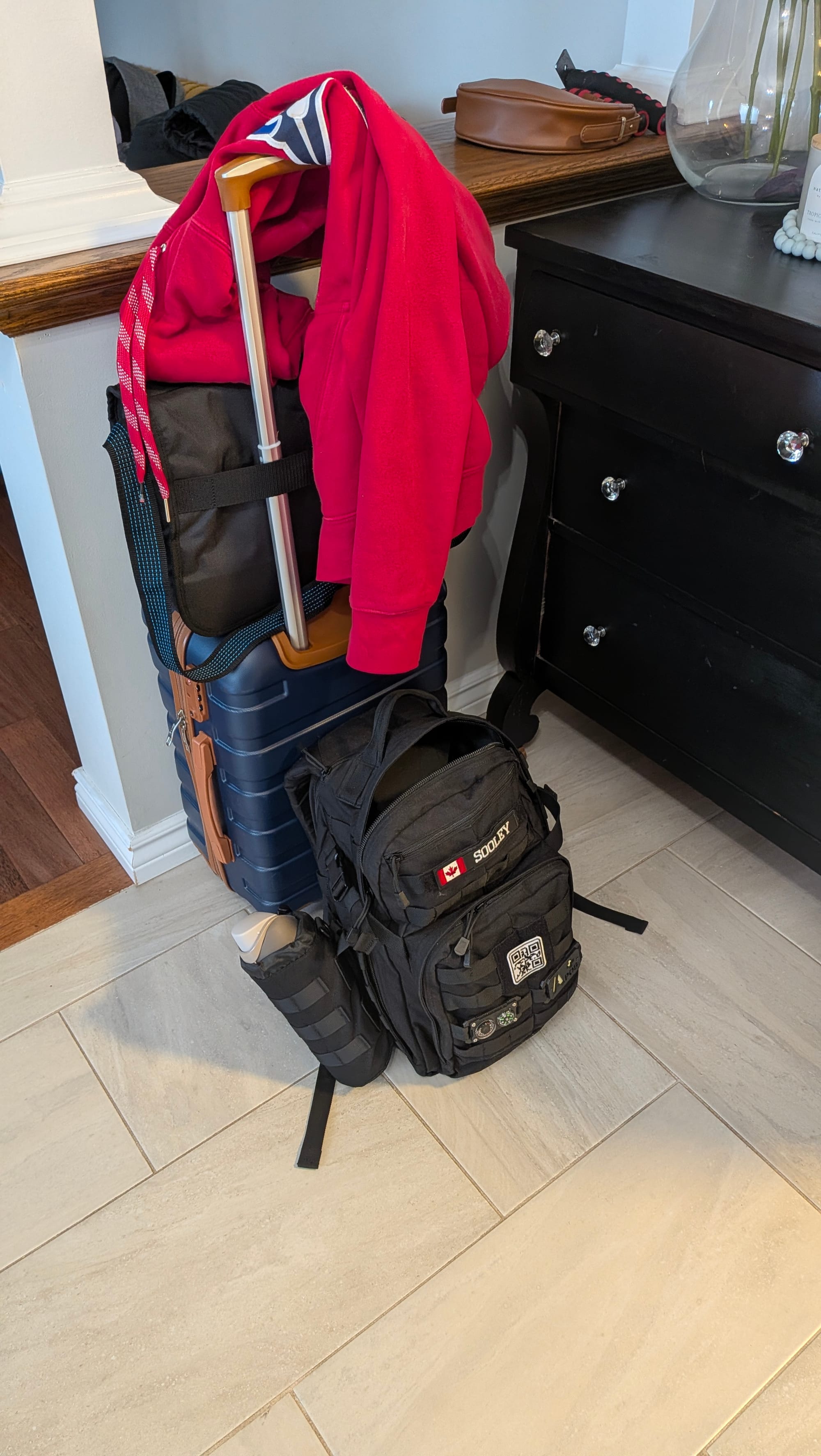 Packed and ready to fly